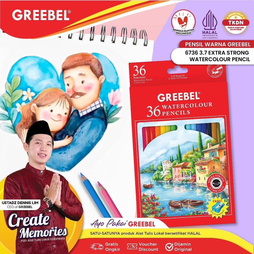 

Pensil Warna Greebel Pensil Warna 36 Warna Warni / Greebel 6736-3.7 Mm