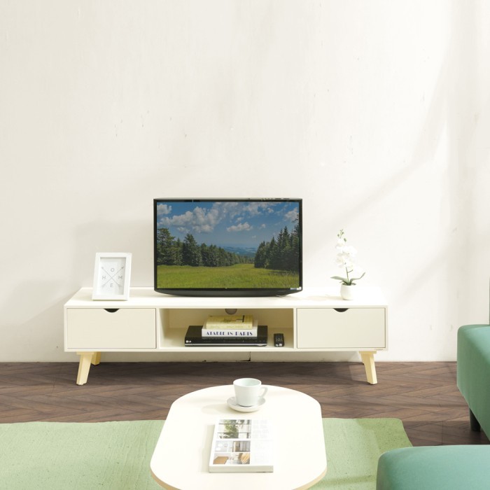 Ifurnholic Tvholic 120 Meja Tv Kayu Minimalis Modern Rak Tv Laci