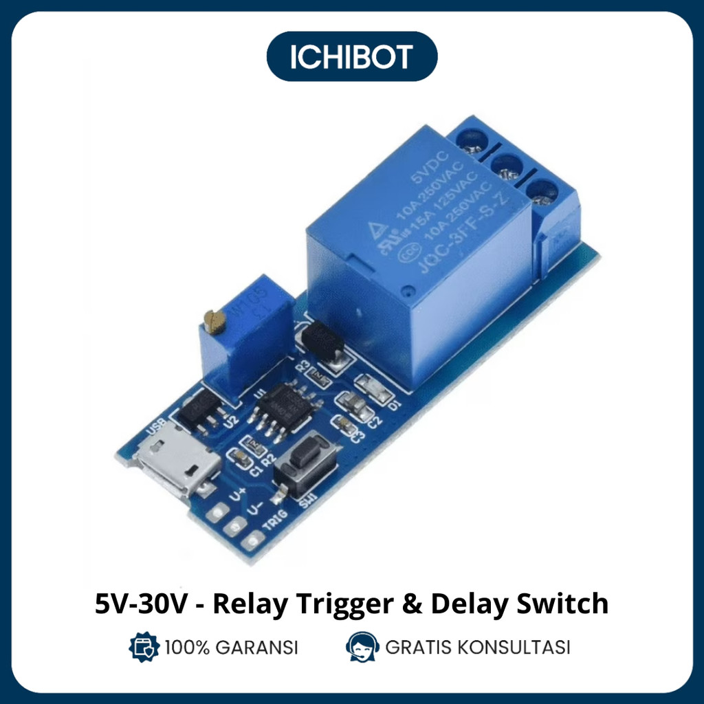 5V-30V - Relay Trigger & Delay Switch - Modul Timer Delay "VoltMax"