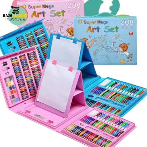 

Crayon set 208 pcs Alat Menggambar Melukis Anak Crayon Cat Air Pensil