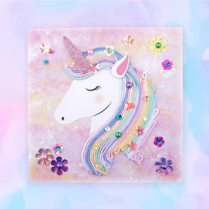 

HOT SALE! Unicorn Mixed Media Canvas Craft Kit - Doki Doki Kids Activity Fun