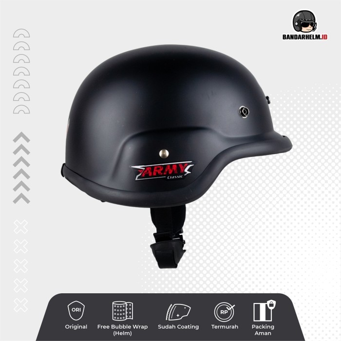 Helm Chip Hbc Army Black Doff Sudah Sni