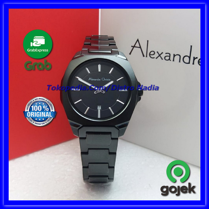 Jam Tangan Alexandre Christie Wanita Original Full Hitam Terbaru