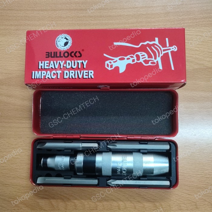 TERBARU Obeng Ketok Bullock Heavy Duty 4Pcs Bits