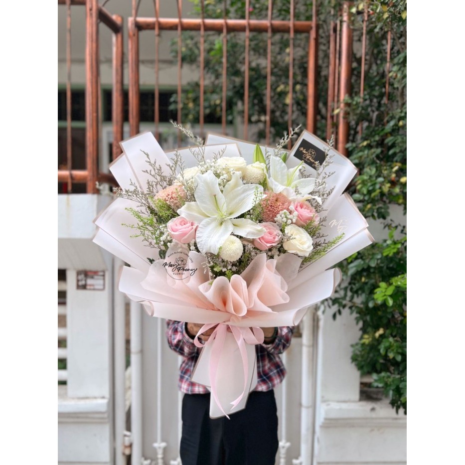 FRESH LILY BOUQUET LARGE SIZE - BOUQUET BUNGA LILY BUNGA ASLI FLORIST