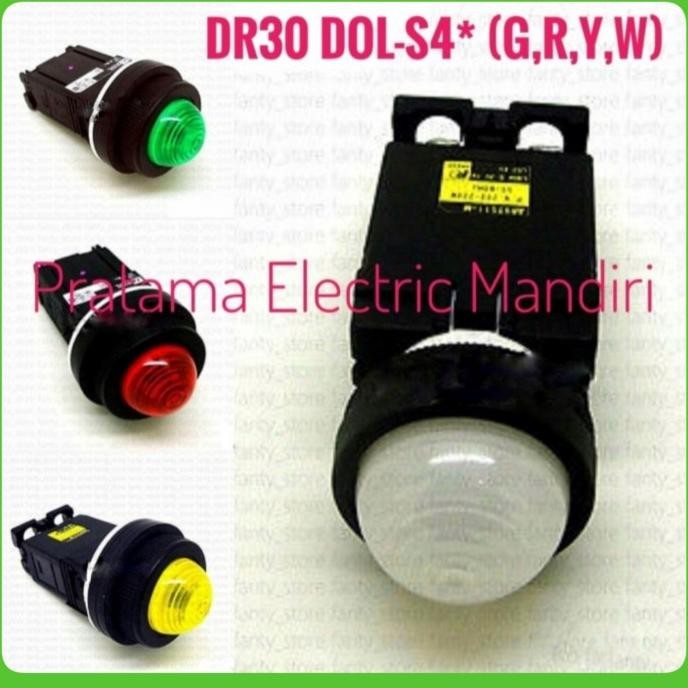 Promo FUJI Pilot Lamp DR30DOL-S4R DR30DOL-S4Y DR30DOL-S4G DR30DOL-S4W 380V COD