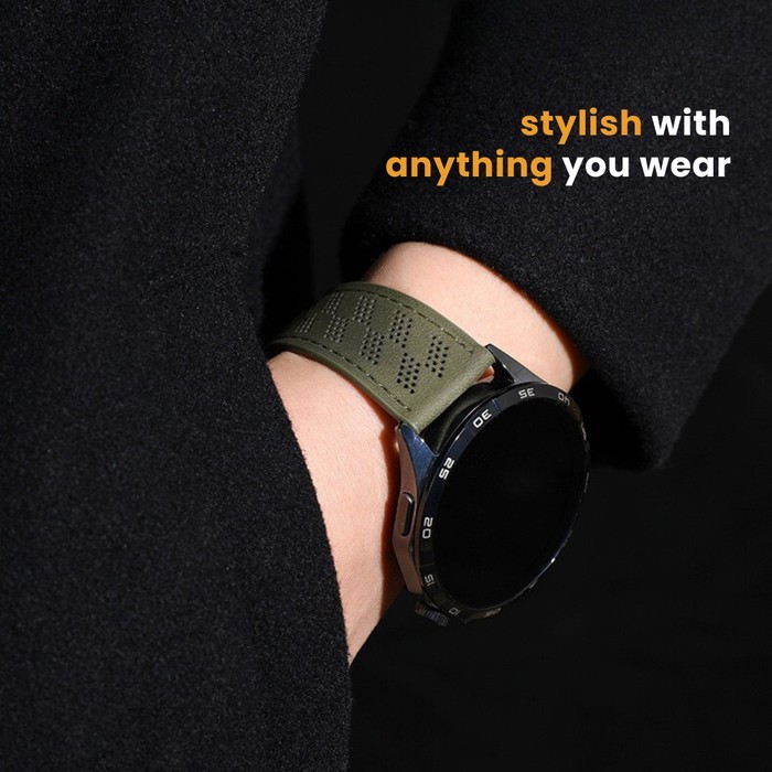 Strap Samsung Huawei Amazfit Garmin Watch Leather Aero Tali Jam Kulit Uzo Original Best Seller