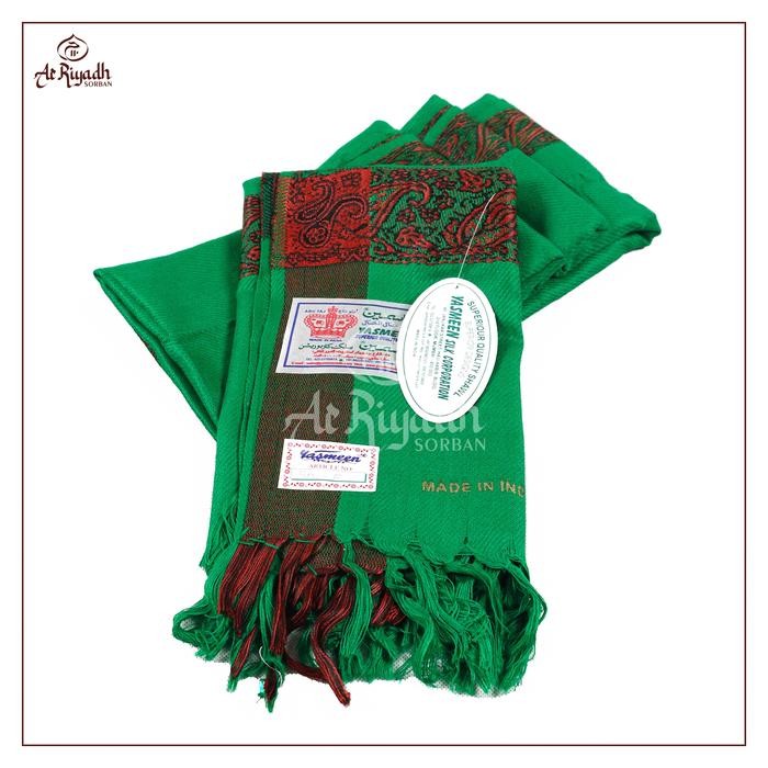 Sorban Kashmiri Yasmeen Abu Taj 501F Hijau Lembut Original Best Quality Termurah