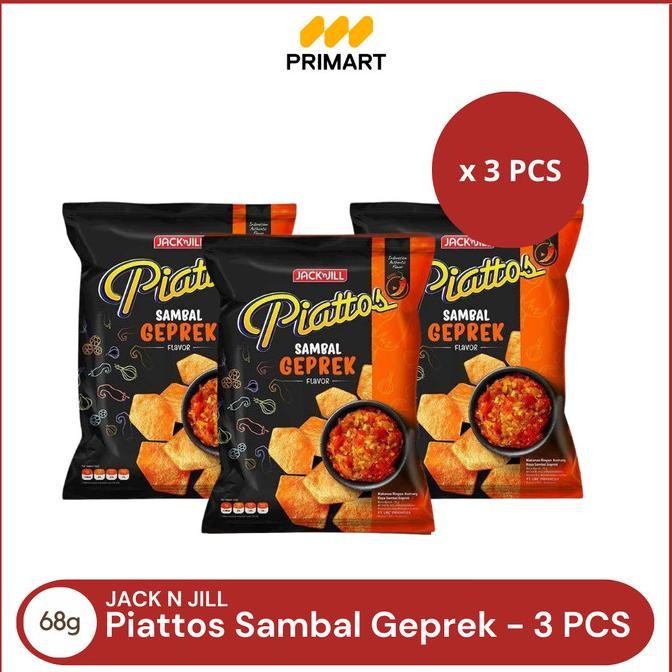 

Piattos Sambal Geprek Snack Keripik Kentang 68 Gr - 3 Pcs Original