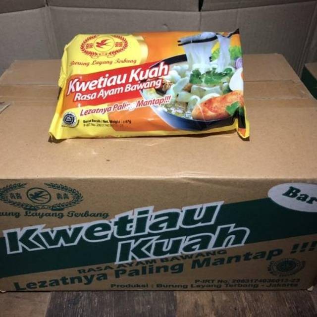 

TERLARIS KWETIAU KUAH CAP BURUNG LAYANG TERBANG / DUS ISI 20 BUNGKUS MURAH!!! MURAH