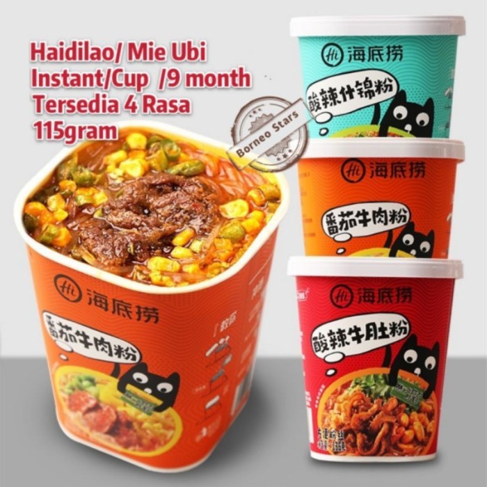 

TERLARIS HAIDILAO TABUNG MIE/SOUN UBI MERAH/ CUP MURAH!!! MURAH