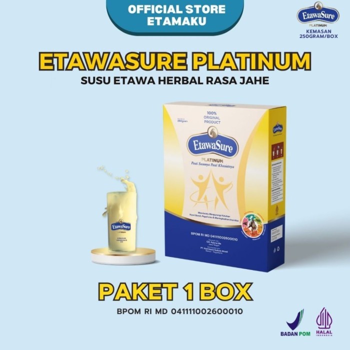 

TERLARIS ETAWASURE SUSU BUBUK ETAWA HERBAL RASA JAHE UNTUK ASAM URAT DAN NYERI SENDI PAKET 1 BOX