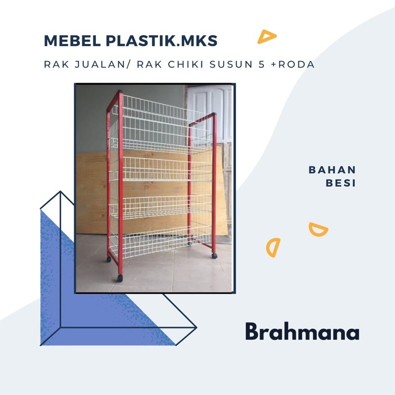 Gratis Ongkir Rak Jualan/ Rak Chiki/ Rak Dapur/ Rak Susun 4/ Rak Susun 5 Roda/ Rak Panci/ Rak Roda