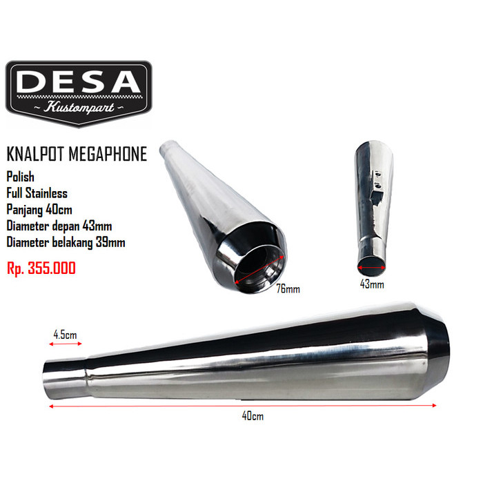 KNALPOT MOTOR MEGAPHONE MURAH