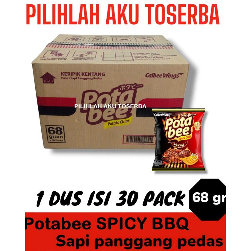 

Potabee Keripik Kentang Pedas Spicy Beef Bbq 68 Gr - ( Harga 1 Dus ) Original