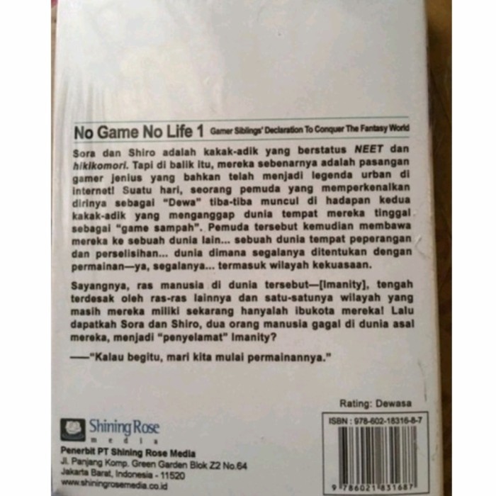 (INDONESIA) NOVEL /NO GAME NO LIFE