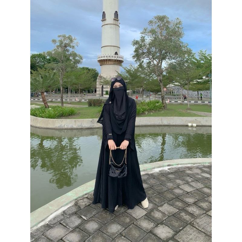 Discount Abaya Hitam Madeena Abaya Kancing Outer Abaya Ori Saudi