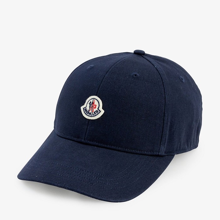 MONCLER Logo-embroidered cotton-twill cap 8-10 years/topi anak