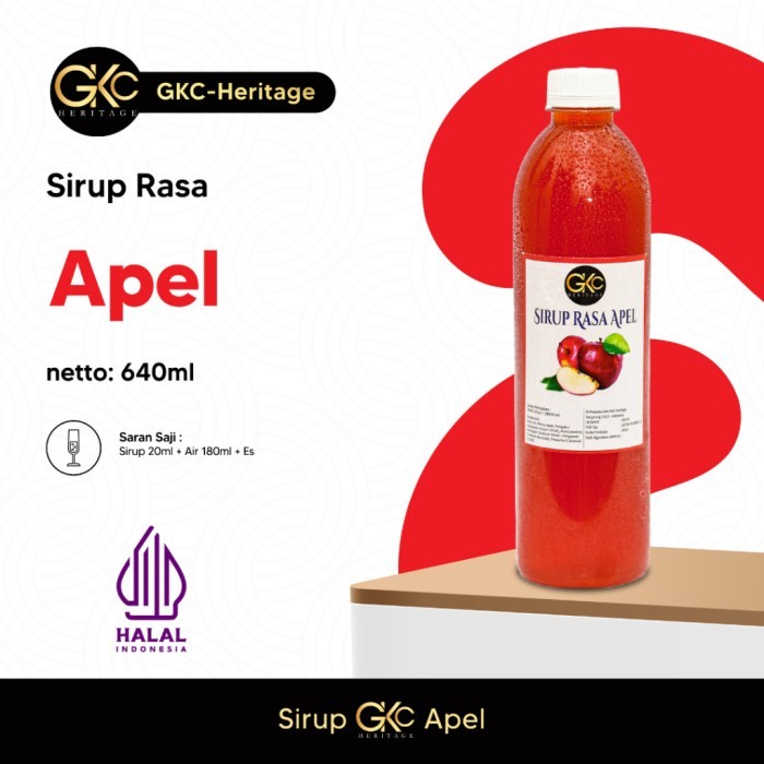 

TERLARIS SIRUP MINUMAN RASA APEL SYRUP GKC HERITAGE APPLE 640ML MURAH!!! MURAH