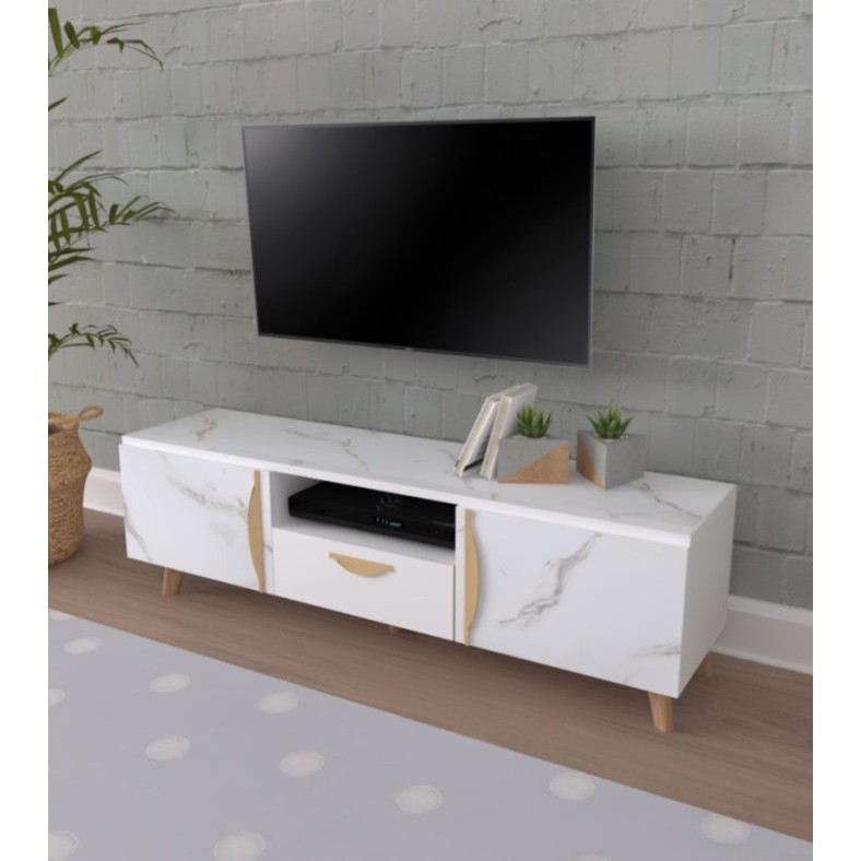 Rak Tv Minimalis Putih Hiro Dachi Meja Tv Bufet Tv Khusus Bogor