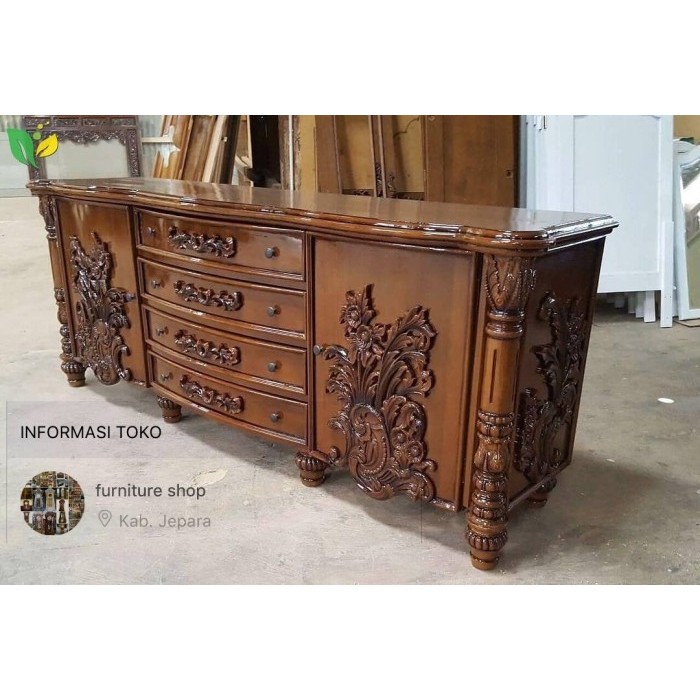 Bufet Tv Kiangsanta Kayu Jati 2Meter