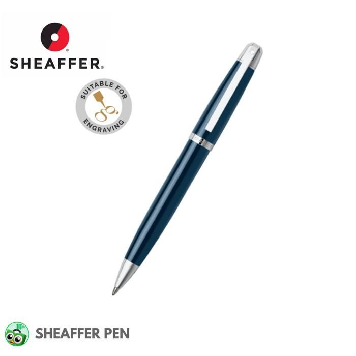 

Sheaffer 500 Glossy Blue Featuring Chrome Plate Trim Ballpoint Pen Original