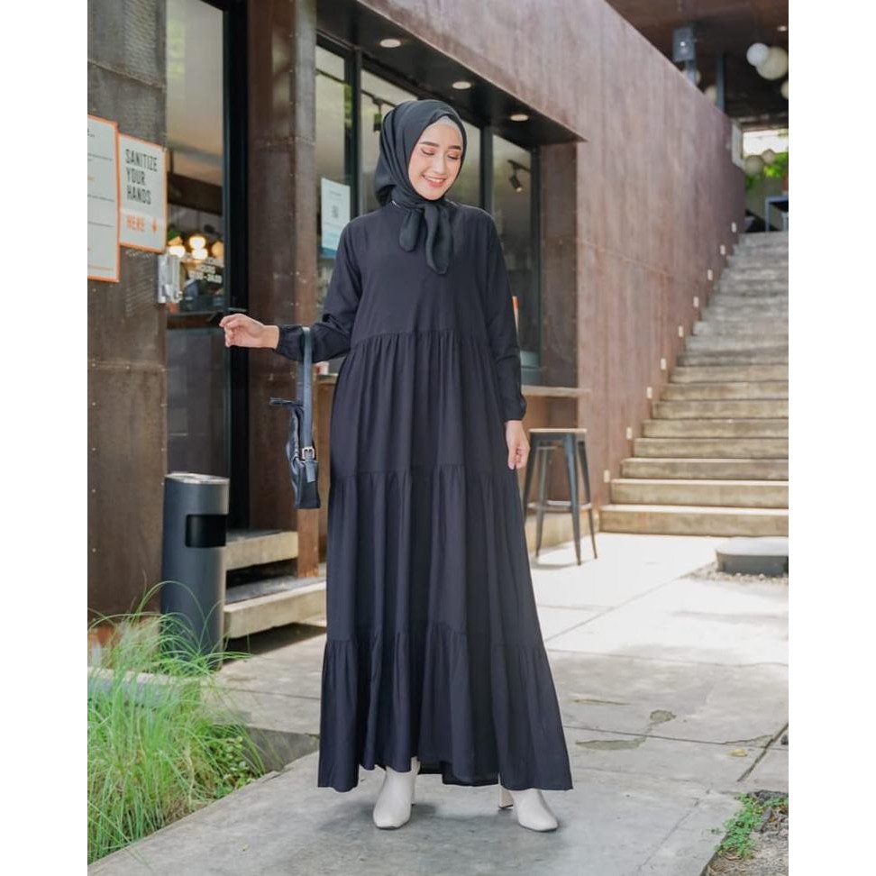 (PROMO) GAMIS RAYON POLOS - MODEL CANDA SUSUN 3 - BUSUI - TALI SAMPING