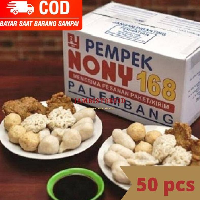 

RANIA (JAMBIID) PEMPEK NONY 168 CAMPUR 50 PCS OLEH-OLEH MAKANAN CELAN FROZEN JAMBI KHAS PALEMBANG