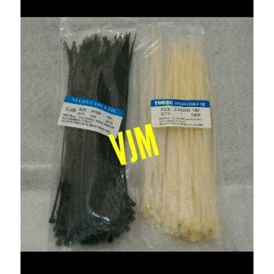 Tali Ripet Kabel Ties 20 Cm Hitam Putih Termurah Langka