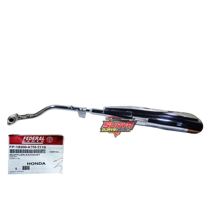Muffler Knalpot Supra X 125 Lama Fp-18300-Ktm-2110 Original Federal Termurah Langka