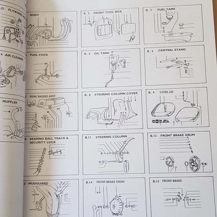 Buku Part Catalog Copian Vespa Corsa Termurah Langka