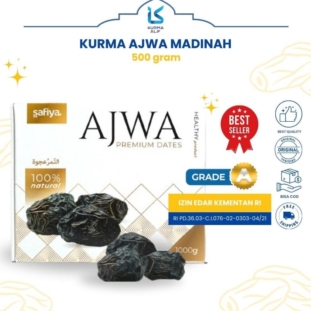 

tin- kurma ajwa 1 kg asli / kurma nabi super asli madinah
