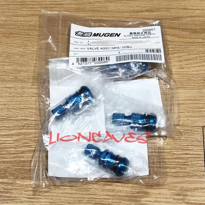 Sedang Promo Original Mugen Air Valve Blue Pentil Velg Mf8 Mf10 Mugen Gp - 4Pcs