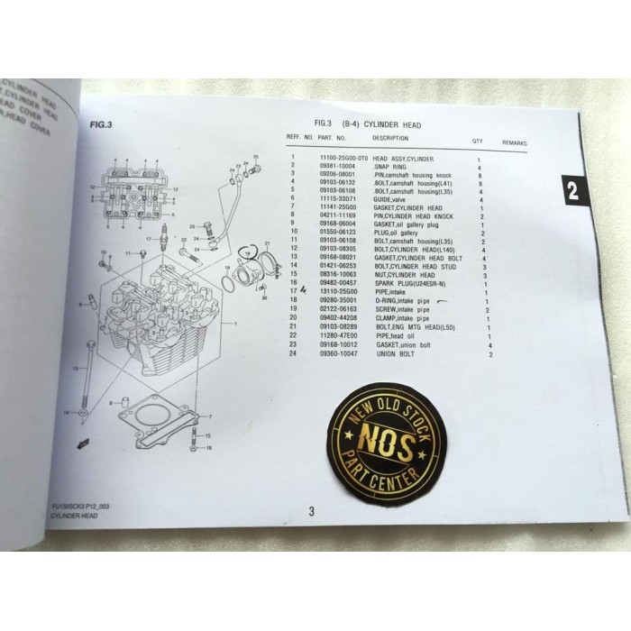 Buku Katalog Catalog Katalok Sparepart Spare Part Suzuki Satria F Fu Termurah Langka