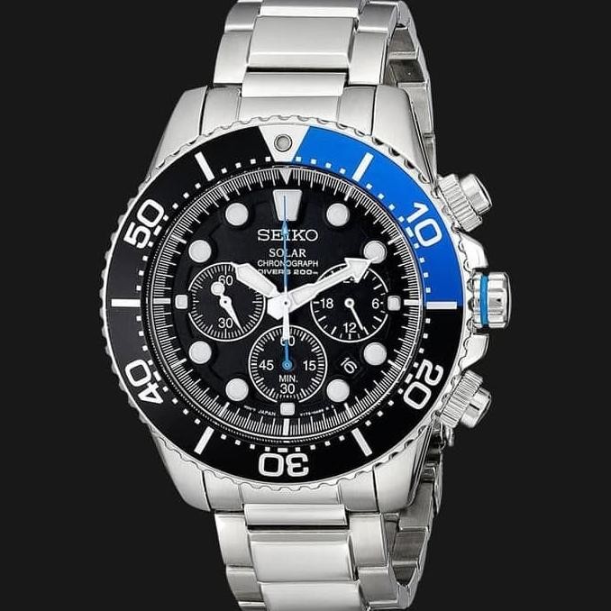 Murah Jam Tangan Seiko Solar Divers Chronograph Ssc019 Original