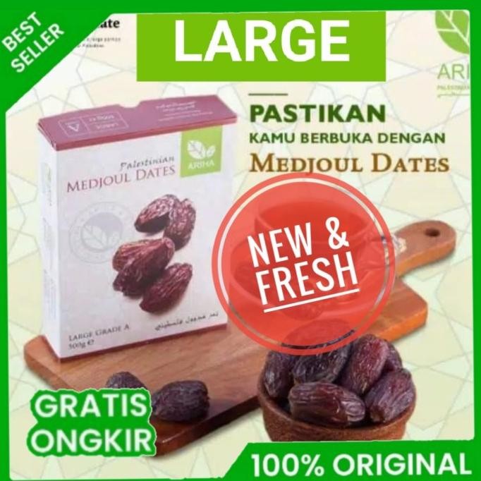 

Kurma Medjoul Large Ariha @500 Gr Asli Palestina , Medjool Medjol Shop_Mandah