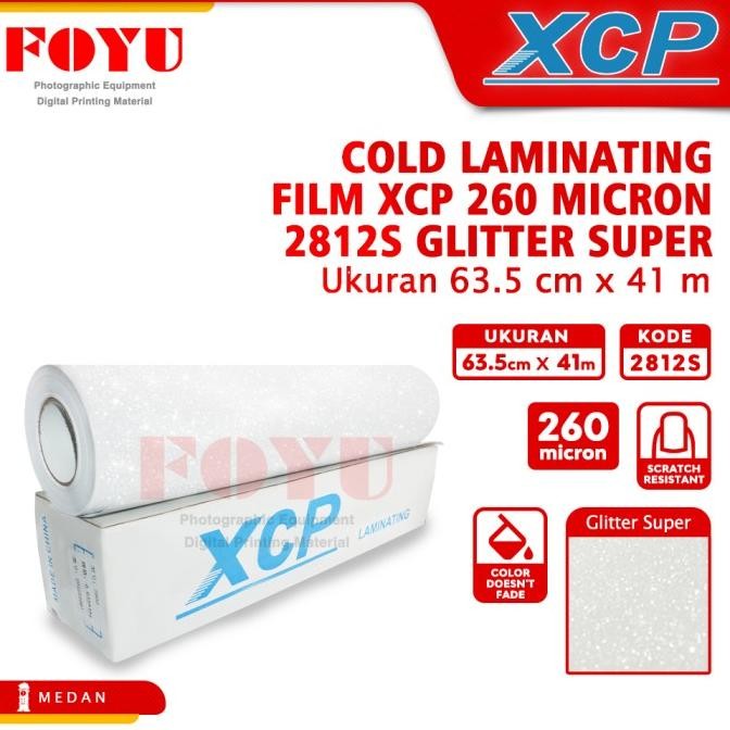 

Promo Plastik Laminating Dingin XCP 260 mic 63.5CMx41M Glitter Super 2812S COD