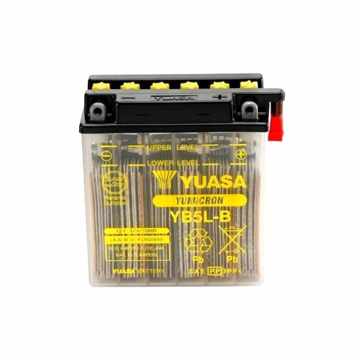 Aki Motor Honda Supra Lama Astrea Grand Fit X Fit S Yuasa Yb5Lb Basah