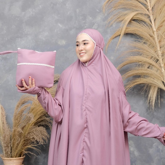 Terbaru Mukena Berlengan Nazifa Series Dewasa Renda Muslim Kain Katun Mikro Best Seller