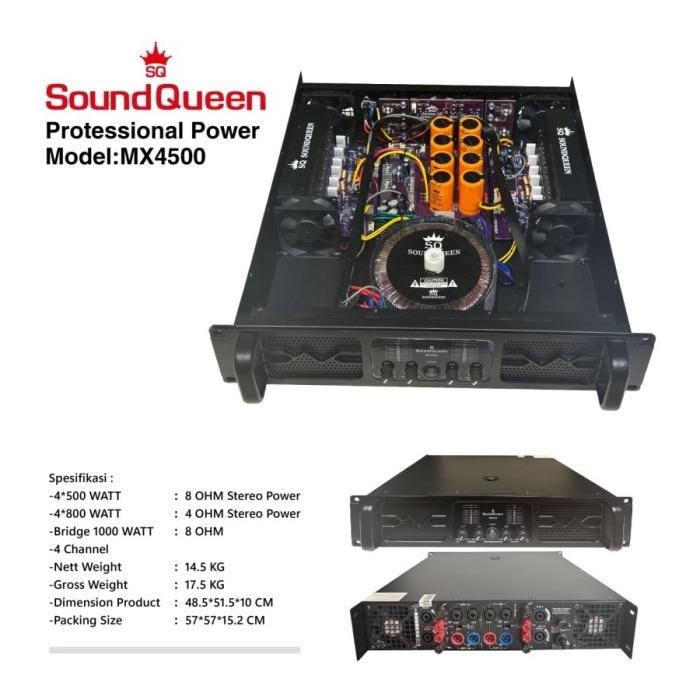 Sale Power Professional Soundqueen Mx4500 4 Channel Original