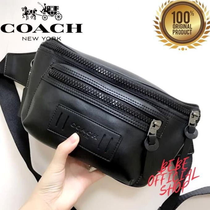 [Original] Coach Men Waist Bag Imblack / Waistbag Coach Pria Original Babaproject72