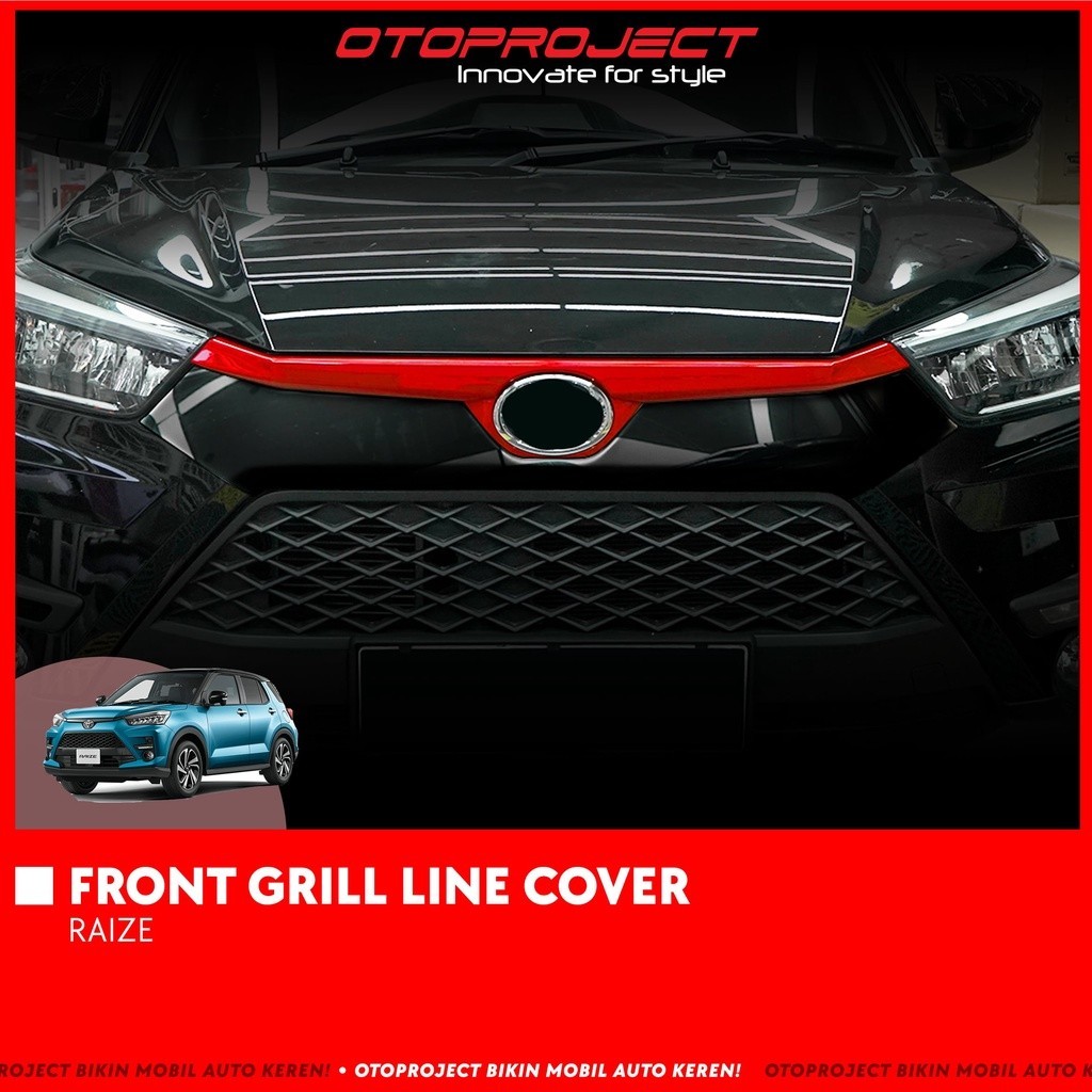 Otoproject - Front Grill Line Cover Raize Carbon | Grill Depan Raize