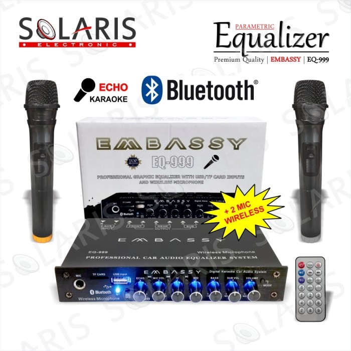 PARAMETRIC EQUALIZER MOBIL BLUETOOTH MIC WIRELES EMBASSY EQ-999 PREAMP