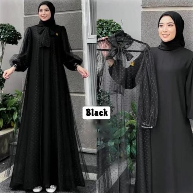 Serena Dress/Gamis Model Terbaru/Baju Syari Wanita Terbaru/Fashion Muslim/Bahan Ceruti/Ukuran Jumbo 