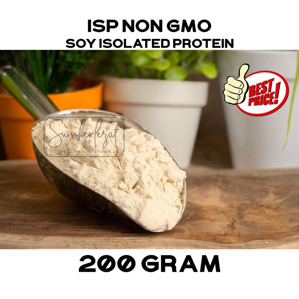 

ISP 200 gr Tepung Isolated Soy Protein Non GMO untuk Sosis Burger Nugget Bakso Siomay