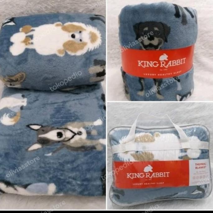 Selimut Thermal King Rabbit Exzpensive_