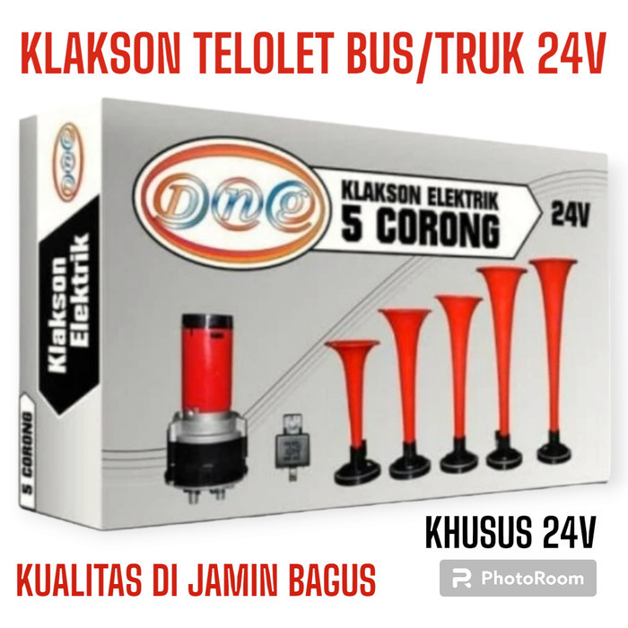 Klakson Elektrik Telolet Bus Truk 5 Corong 24V