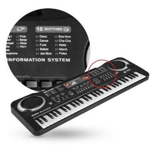 MAINAN PIANO KEYBOARD ALAT MUSIK PLUS MIKROFON - KADO ANAK ULTAH MURAH