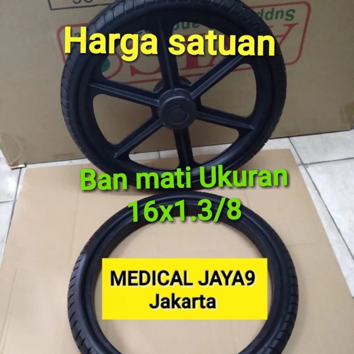 Terlaris ban mati kursi Roda Ukuran 16x1.3/8 Sparepart Roda belakang 16 x 1 3/8 SALE