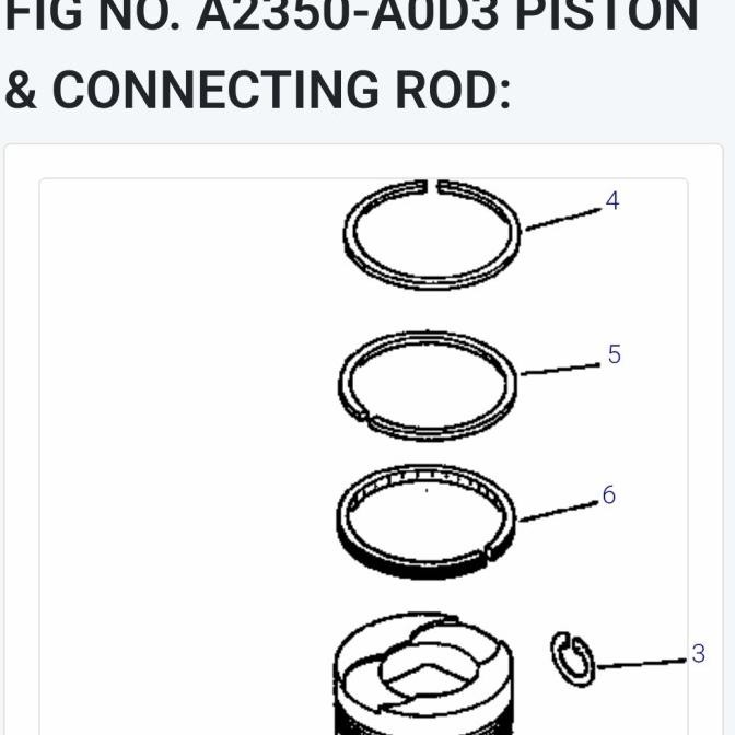 6209-31-2400 Ring Piston 6D95L Top Kualitas